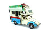 Dekoratif Metal Karavan Çerçeveli ,Kumbaralı Tenteli Biblo