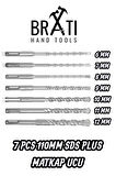 Sds Plus Kırıcı Delici Hilti Duvar ve Beton Delme Matkap Ucu seti 7 parça 110mm Boy 6mm-12mm