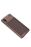 Newface Samsung Galaxy A01 Core Kılıf Auto Focus Karbon Kapak - Kahverengi