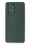 Newface Samsung Galaxy A72 Kılıf Nano içi Kadife Silikon - Koyu Yeşil