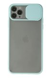 Newface Apple iPhone 11 Pro Kılıf Palm Buzlu Kamera Sürgülü Silikon - Turkuaz