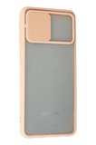 Newface Samsung Galaxy A02 Kılıf Palm Buzlu Kamera Sürgülü Silikon - Pembe
