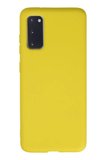 Newface Samsung Galaxy S20 Kılıf Nano içi Kadife Silikon - Sarı