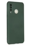Newface Huawei P30 Lite Kılıf Nano içi Kadife Silikon - Koyu Yeşil