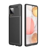 Newface Samsung Galaxy A22 Kılıf Auto Focus Karbon Kapak - Siyah