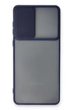 Newface Samsung Galaxy A33 5G Kılıf Palm Buzlu Kamera Sürgülü Silikon - Lacivert