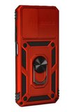 Newface Xiaomi Redmi Note 11 Kılıf Pars Lens Yüzüklü Silikon - Kırmızı