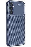 Newface Samsung Galaxy A56 Kılıf Auto Focus Karbon Kapak - Lacivert