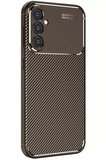 Newface Samsung Galaxy A26 Kılıf Auto Focus Karbon Kapak - Kahverengi