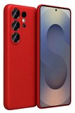 Newface Samsung Galaxy S26 Ultra Nano içi Kadife Silikon - Kırmızı