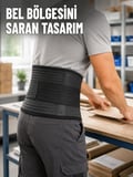 Çalışma Korsesi Güçlendirilmiş Elastik Bantlı Ayarlanabilir Bel Desteği