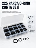 225 PCS O-Ring Conta Seti Profesyonel Tamir, Bakım ve Sızdırmazlık Çözümü