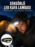 Sensörlü Kamp Lambası Ayarlanabilir Kafa Lambası Kafa Bantlı Yeni Nesil