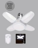 Tasarruflu Pervane LED Ampül 4 Kollu 60 Watt Geniş Alan Aydınlatma