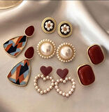 Vintage Pinterest Model Küpe