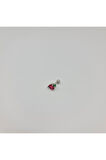 Cerrahi Çelik  Taşlı Elma Küpe Tragus Helix Kıkırdak Piercing