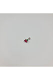 Cerrahi Çelik  Taşlı Elma Küpe Tragus Helix Kıkırdak Piercing