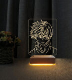 3D Led Gece Lambası My Hero Academia Shoto Todoroki Tasarım Lamba