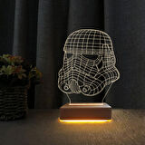 3D Led Gece Lambası Star Wars Askeri Tropper Gece Lambası