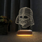 3D Led Gece Lambası Star Wars Darth Vader Led Gece Lambası Doğum Günü Hediyesi 