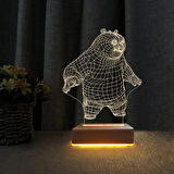 3D Led Gece Lambası Panda Tasarımı Gece Lambası Çocuklar İçin Hediye