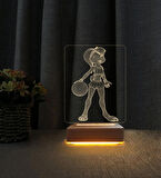 3D Led Gece Lambası Lola Bunny Tasarımlı Doğum Günü Hediyesi