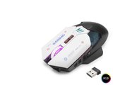 W19 Kablosuz Mouse Dual Mod 10000 Dpi 7 Tuş Makro 1000 Hz Rgb - Siyah Beyaz