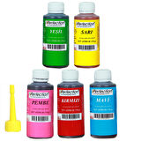 Perfection CHEF 5'li Sıvı Su Bazlı Likit Gıda Boyası Pembe Sarı Kırmızı Mavi Yeşil 5 X 150 gr .