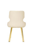 GOLD METAL AYAKLI SALON/MUTFAK SANDALYESİ SELEKULAK (DERİ)
