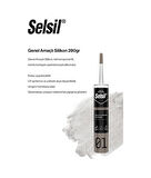 Selsil Genel Amaçlı Alüminyum Gri Silikon 280 Gr. 25 Adet