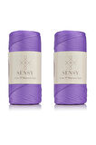 SENSY Premium 400 Gr Polyester Makrome İpi 2 mm 2li Set Ekru makrame ip supla çanta ipi No:4