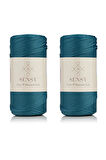 SENSY Premium 400 Gr Polyester Makrome İpi 2 mm 2li Set Ekru makrame ip supla çanta ipi No:4