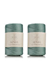 SENSY Premium Polyester Makrome İpi 5 Mm Pp cord 2li Set Ekru, Jumbo İp, makrame, Supla,çanta İpi