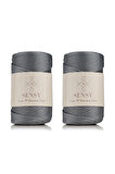SENSY Premium Polyester Makrome İpi 5 Mm Pp cord 2li Set Ekru, Jumbo İp, makrame, Supla,çanta İpi