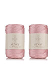 SENSY Premium Polyester Makrome İpi 5 Mm Pp cord 2li Set Ekru, Jumbo İp, makrame, Supla,çanta İpi