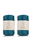 SENSY Premium Polyester Makrome İpi 5 Mm Pp cord 2li Set Ekru, Jumbo İp, makrame, Supla,çanta İpi