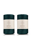 SENSY Premium Polyester Makrome İpi 5 Mm Pp cord 2li Set Ekru, Jumbo İp, makrame, Supla,çanta İpi
