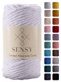 SENSY Premium Taranan Makrome Makrame Taranabilir Pamuk Makrome İpi