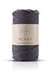Sensy Premium Taranan Makrome Ipi Makrame Taranabilir İp Hobi Ipi Tek Büküm 4lü Set Koyu Gri