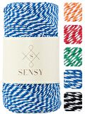 Sensy Premium 200 Metre 200 G Mavi Beyaz Paket İp Hediye Paketleme İpi Marteniçka İpi Twine Baker