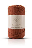 SENSY Premium Taranan Makrome Makrame Hobi İpi 4lü Set Ekru - Acı Kahve - Kiremit - Sütlü Kahve