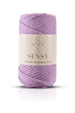 SENSY Premium Taranan Makrome Makrame Hobi İpi 4lü Set Ekru - Mint - Bebe Pembesi - Lila