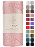 SENSY Premium 200 Gr Polyester Makrome İpi 2 MM - 230 M Supla İp Ve Çanta İpliği