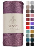 SENSY Premium 200 Gr Polyester Makrome İpi 2 MM - 230 M Supla İp Ve Çanta İpliği