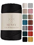 SENSY Premium Polyester PP Cord Makrome İpi Sütlü Kahve 5 mm
