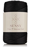 SENSY Premium Polyester PP Cord Makrome İpi Sütlü Kahve 5 mm