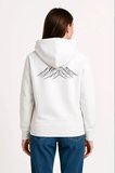 Nihilist Penguen Özel Tasarım Oversize Kapüşonlu Sweatshirt - Beyaz