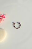 10 mm Hologram Çelik Top Uçlu Piercing Septum Helix Kıkırdak