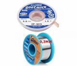 2in1 Arada Mechnc Lehim Teli 0,3mm ve CP-3015 Lehim Sökme Teli 3,0mm