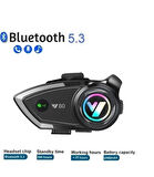 KURYECİLER İÇİN MOTOSİKLET KASK KULAKLIĞI Y80 Bluetooth Kulaklık Seti Rgb Intercom